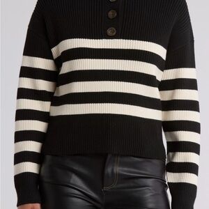 Industry Republic Striped Black and White Sweater